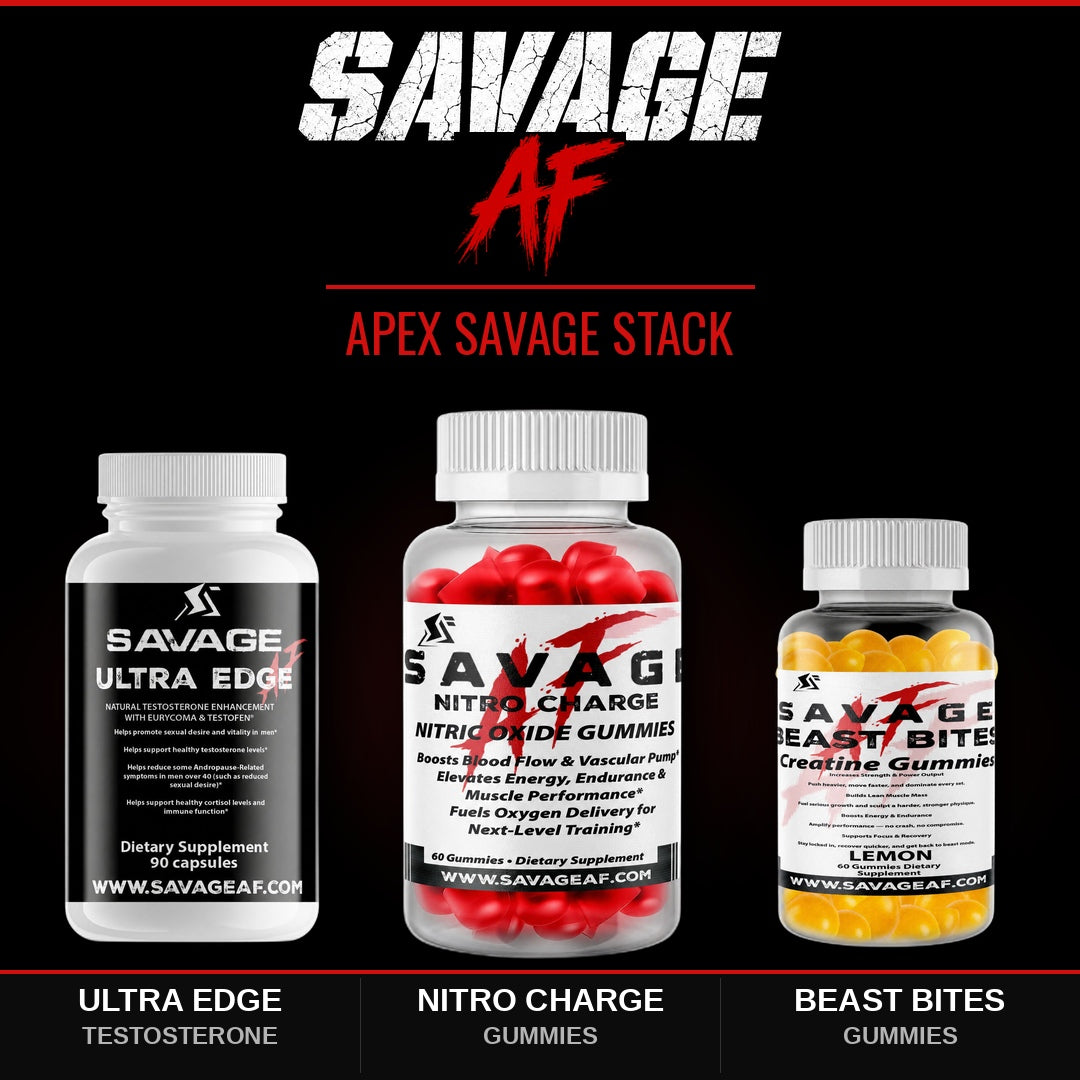 Apex Savage Stack | Ultra Edge + Nitro Charge Gummies + Beast Bites Gummies | Elite Performance Stack - Complete Bundle Product Image