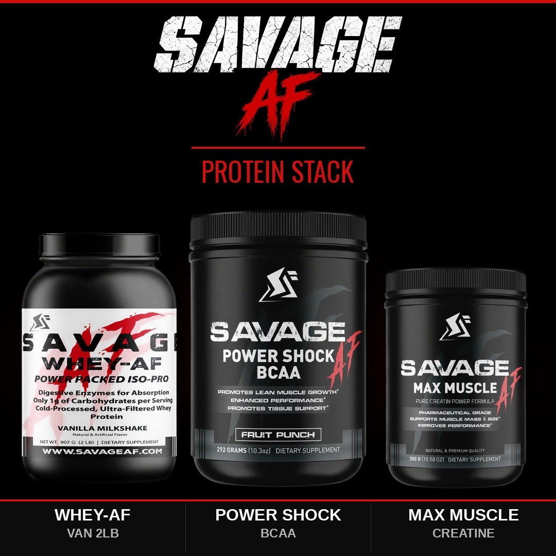 Protein Stack | 2lb Vanilla Whey + BCAA + Creatine | High-Protein Muscle Building Bundle - Complete Bundle Product Image