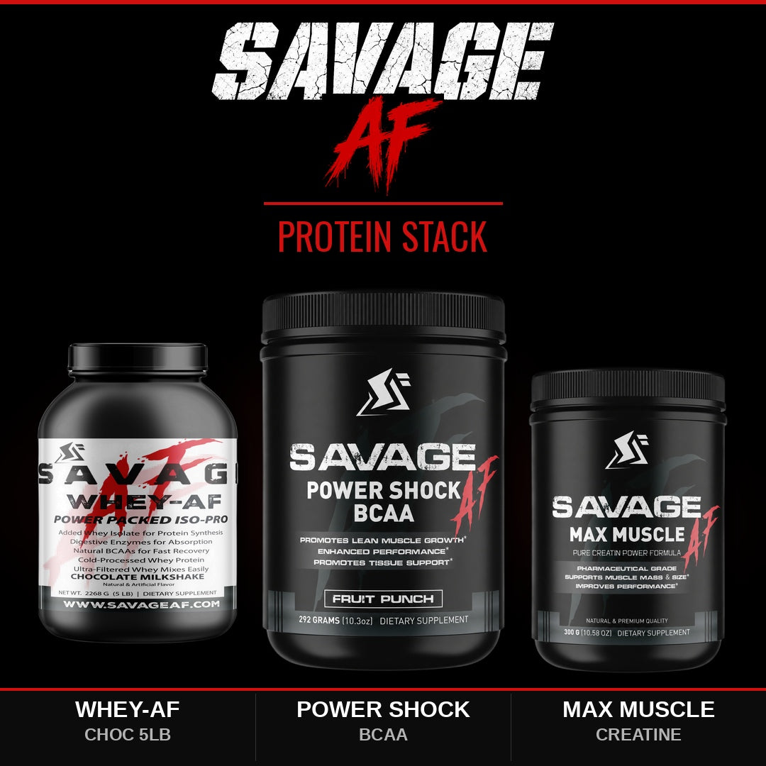 Protein Stack | 5lb Chocolate Whey + BCAA + Creatine | High-Protein Muscle Building Bundle - Complete Bundle Product Image