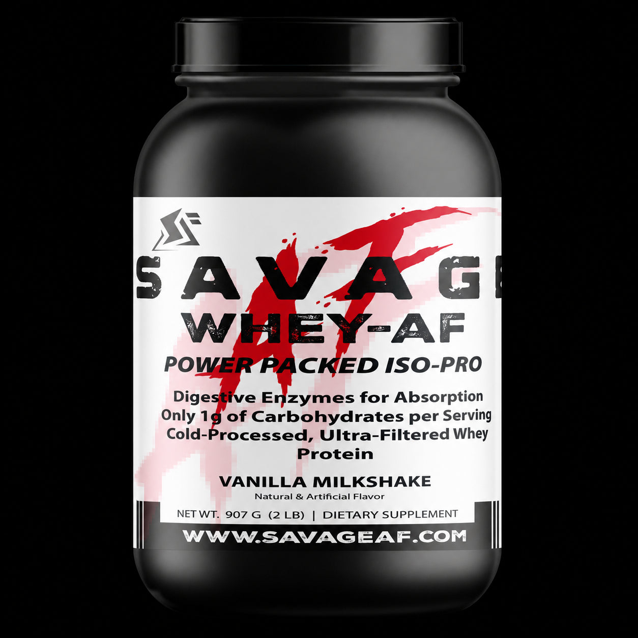 Savage Bulk Stack | 2lb Vanilla Whey + Choc Prime Bulk + Max Muscle Creatine | Mass Gainer Stack - Product Bottle View 1