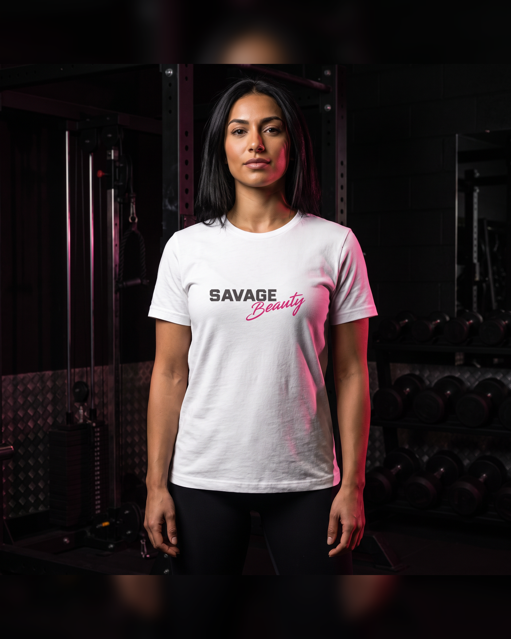 Pretty But Savage AF Women’s Relaxed Tee — existing approved lifestyle image normalized to full-size 4:5 collection frame