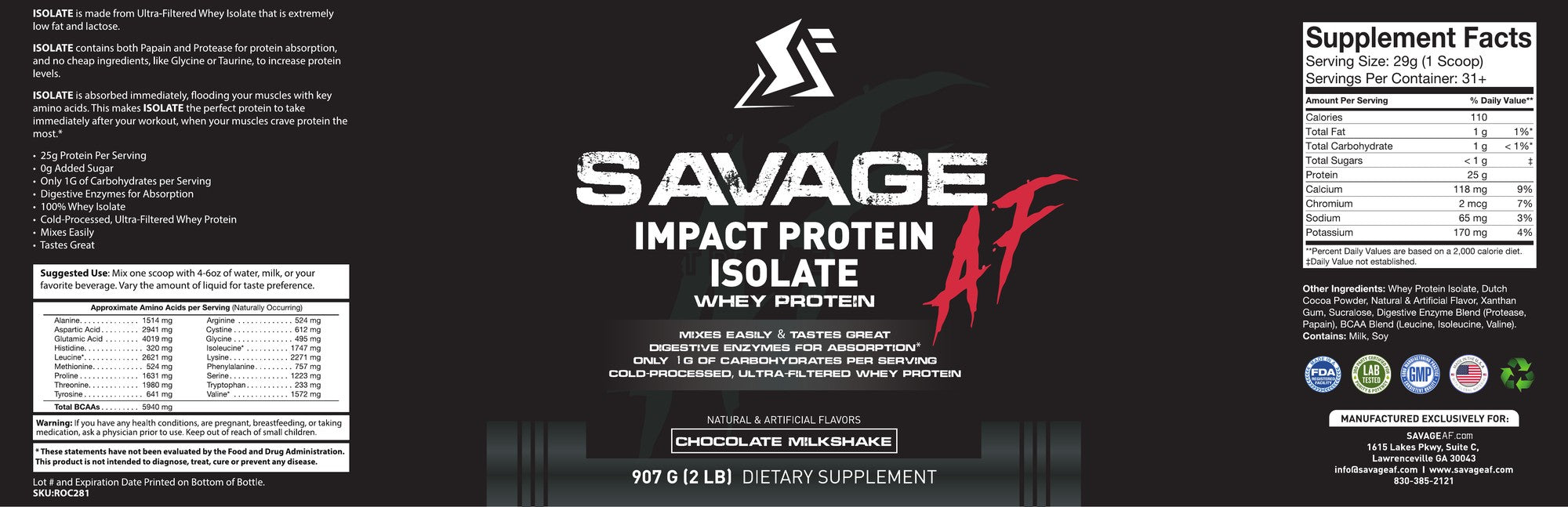 Savage Bulk Stack | 2lb Choc Whey + Vanilla Prime Bulk + Max Muscle Creatine | Mass Gainer Stack - Product Image 5