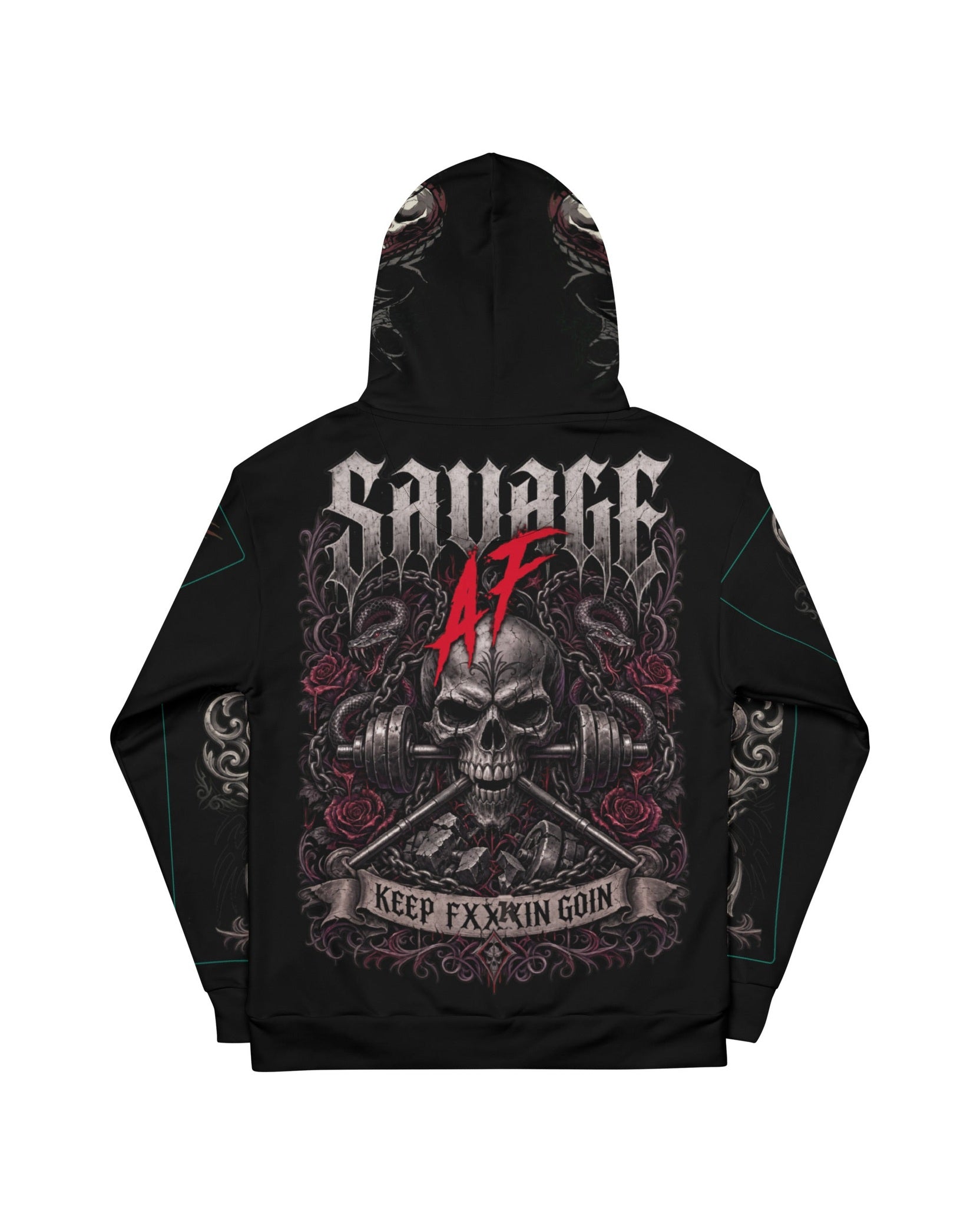 Full Sleeve Tattoo Hoodie — exact back artwork