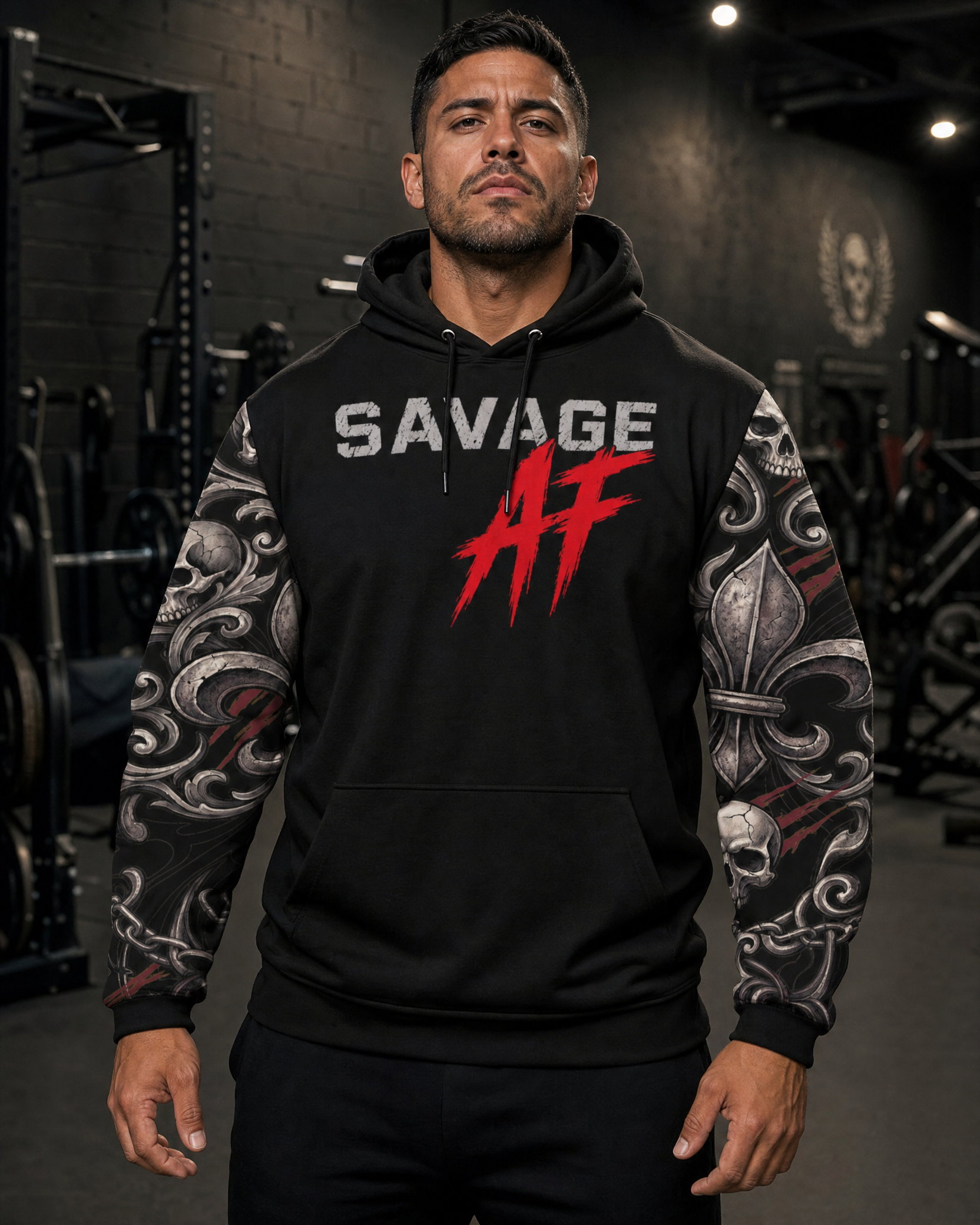 Keep FXXKIN GOIN Full Sleeve Tattoo All-Over Hoodie - fit male gym lifestyle