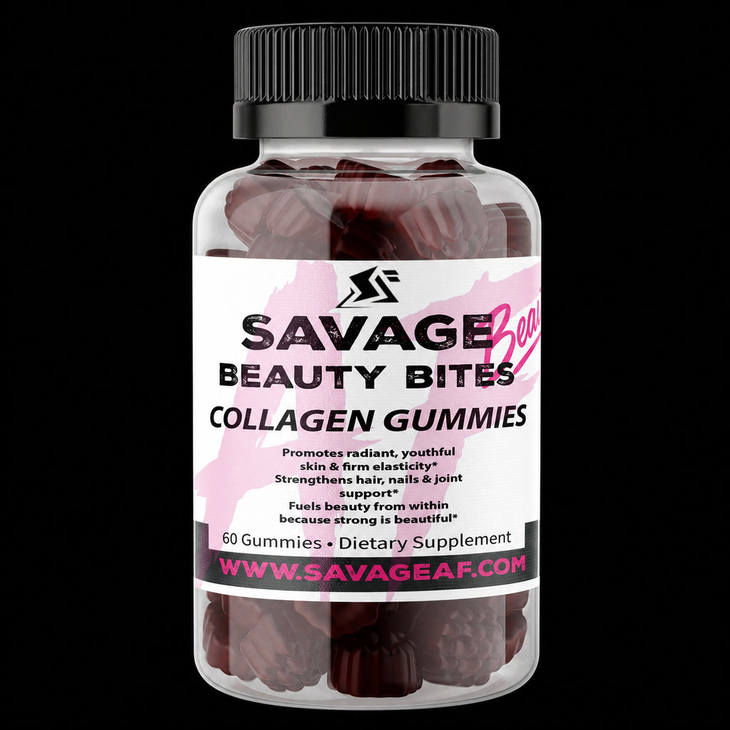 Savage Beauty Bites Collagen Gummies for hair, skin and nails support